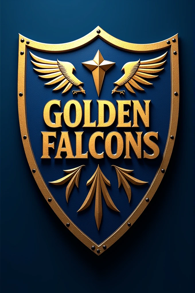 Create a shield with the word Golden Falcons for a soccer team