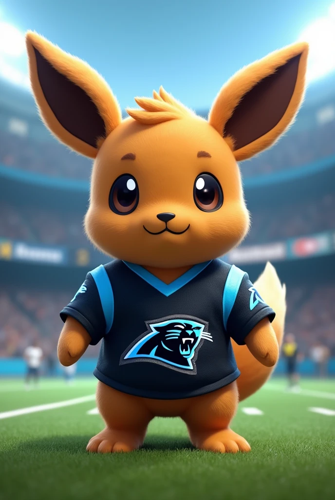 Eevee in Carolina panthers uniform