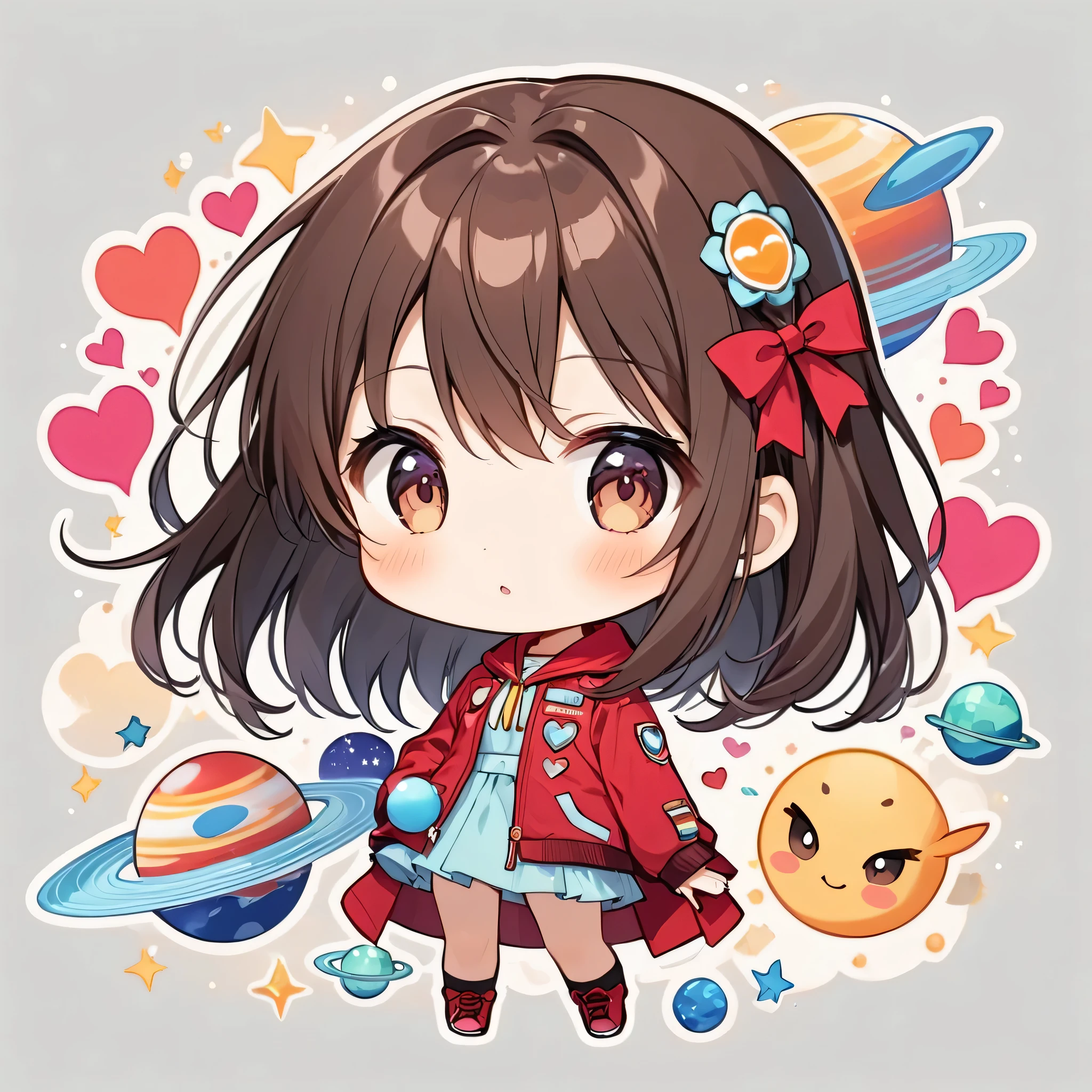 Suzumiya haruhi, colorful hearts, The most beautiful girl of all time, chibi, Space Travel, Cute Aliens