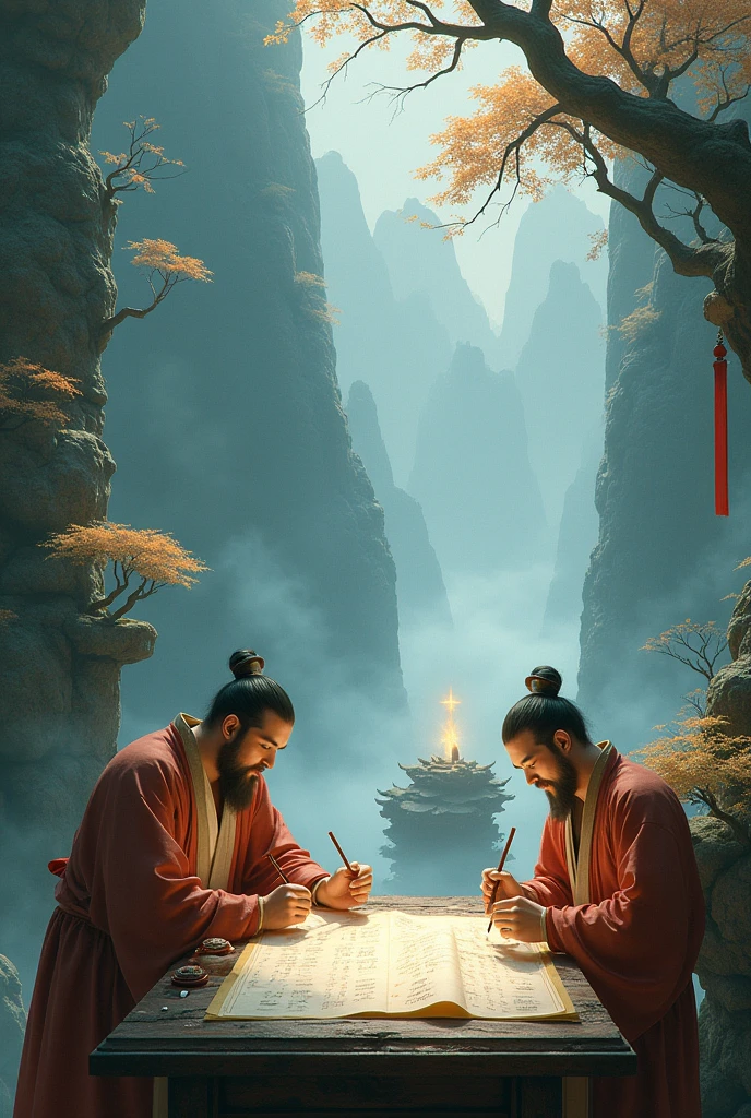 Fantasy World Ancient Chinese Scholars Are Writing Books
