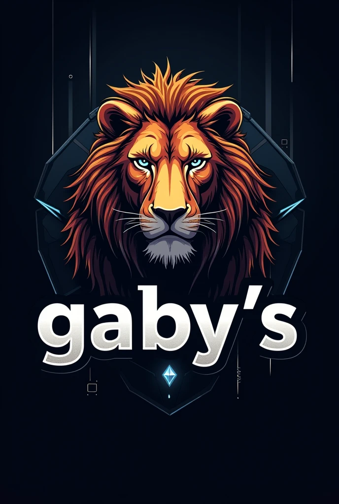 Logo exactly the word Gaby&#39;s with real and futuristic lion