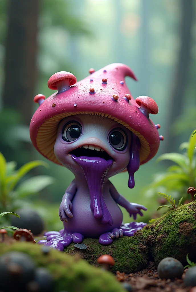 Generates a small mushroom monster that releases terrifying purple mucus