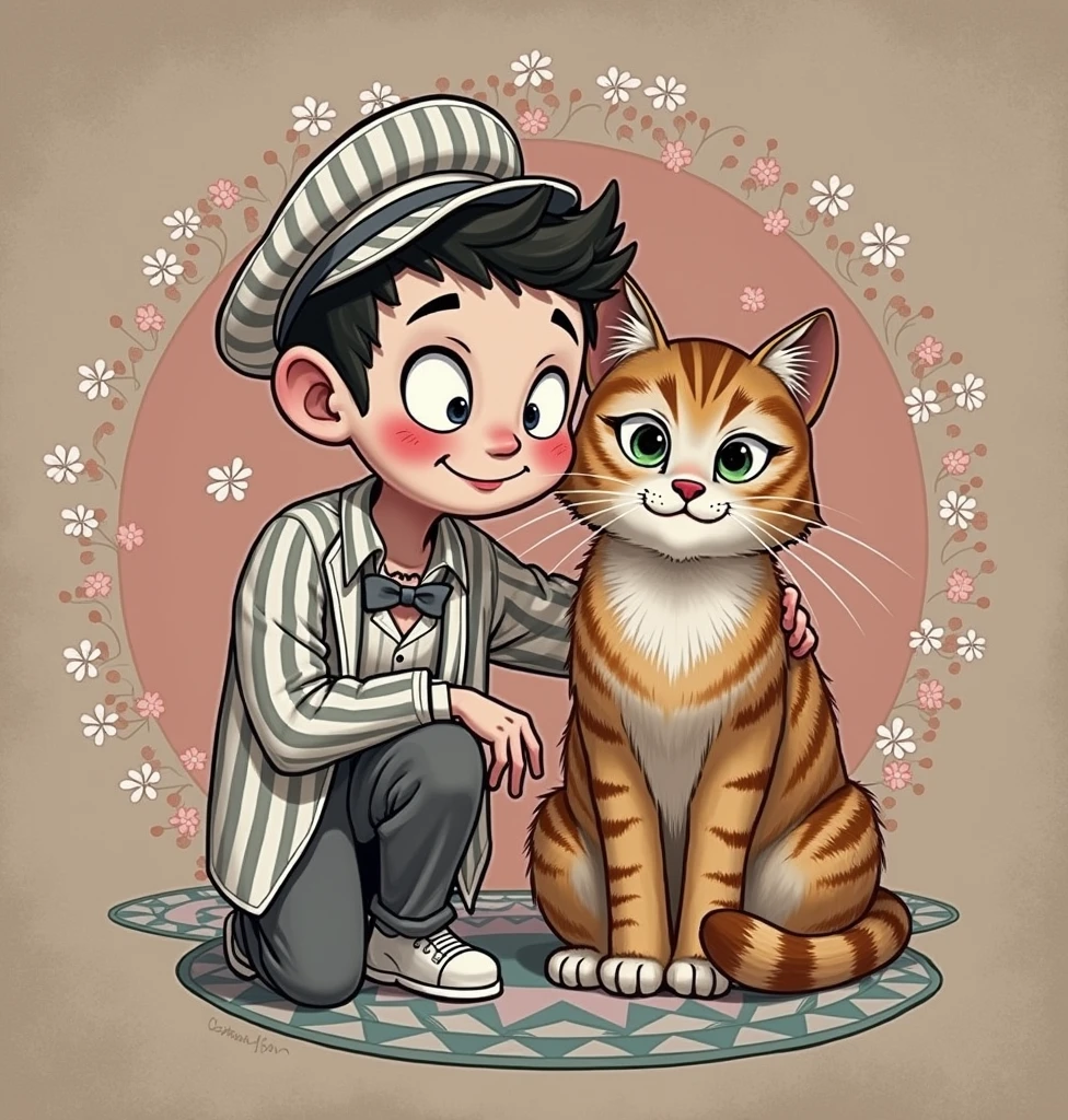 calvin [Lackadaisy] Calvin Mcmurray [Lackadaisy] Freckle [Lackadaisy 1920s style clothing, orange cat, orange fur, striped pattern, striped, white accents sex big ass suck