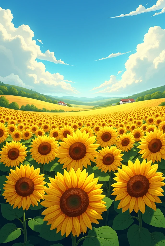 Sunflower field in full bloom photograph