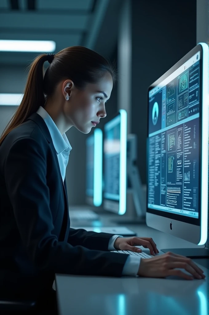 Generate a computer with a person