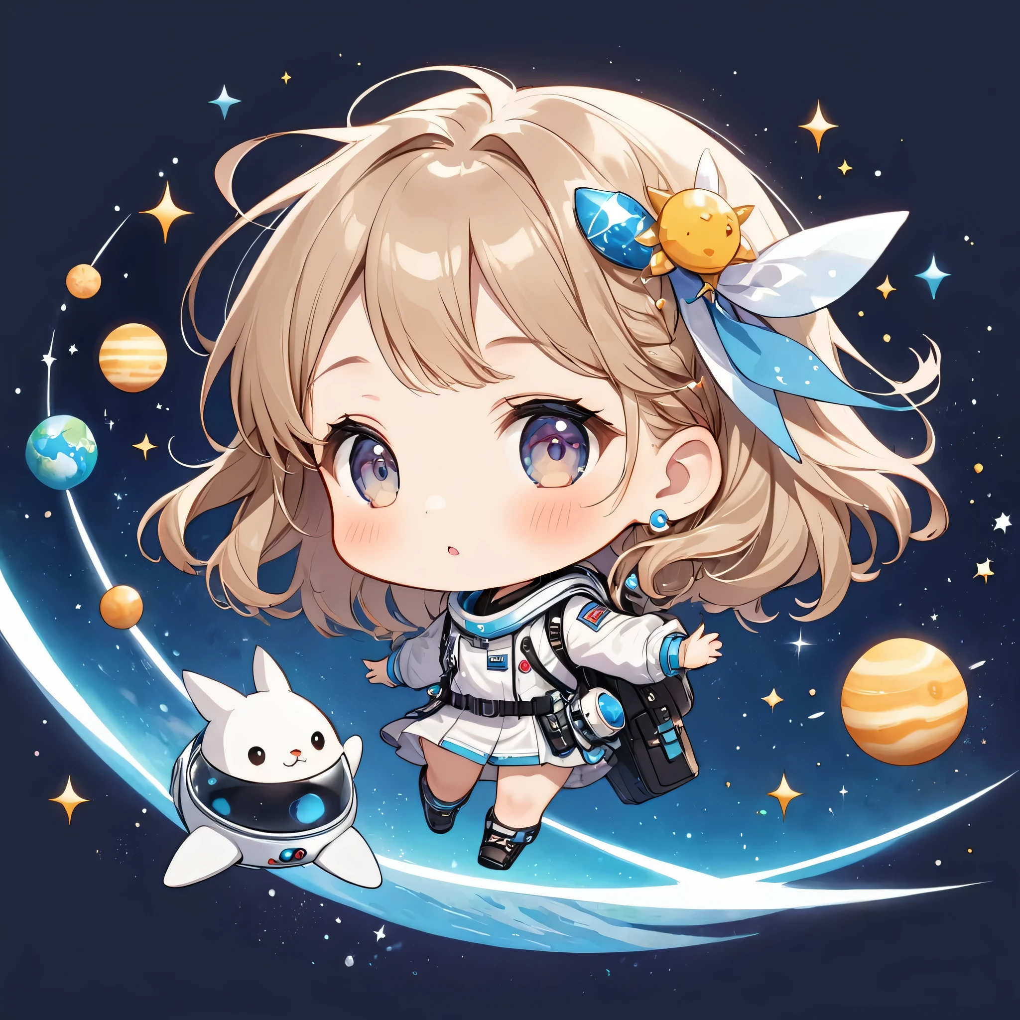 The most beautiful girl of all time, chibi, Space Travel,