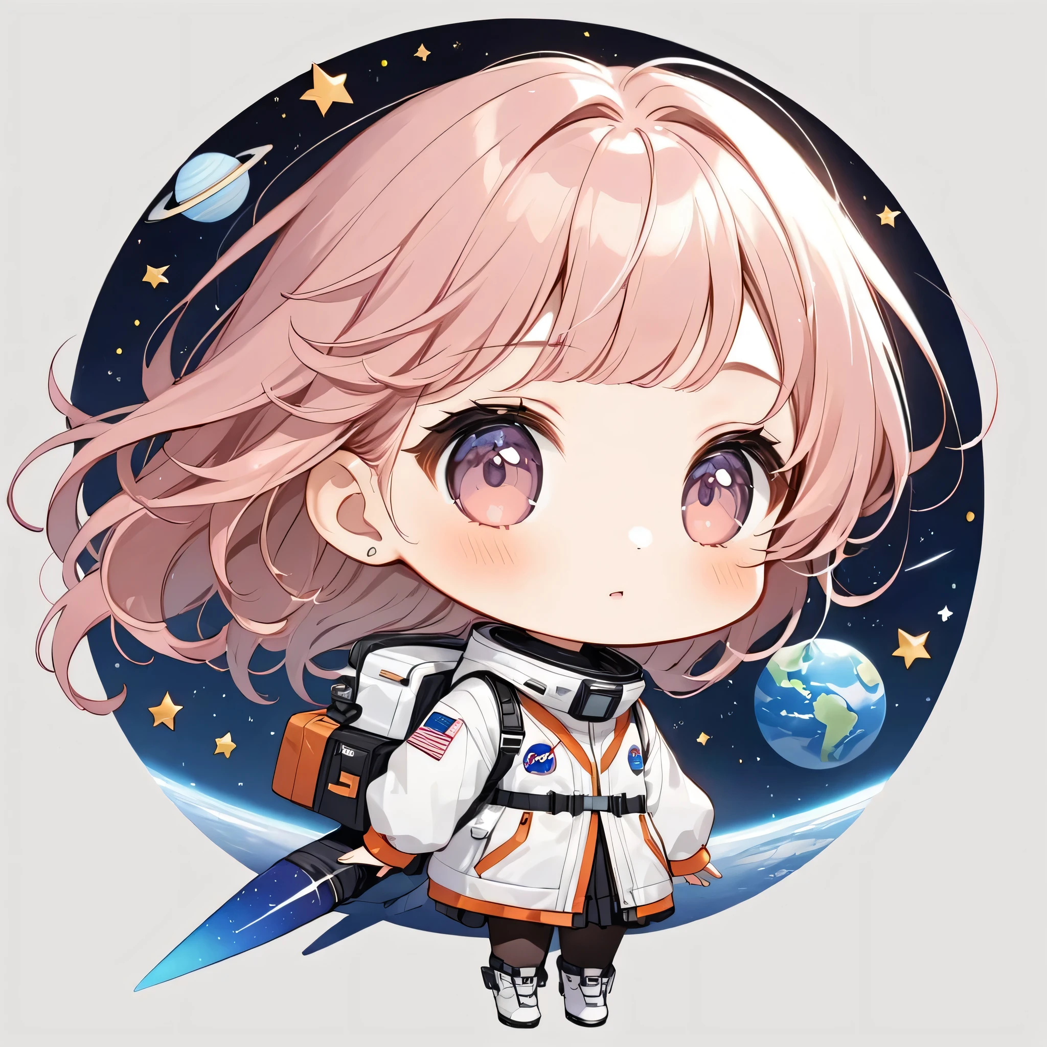 The most beautiful girl of all time, chibi, Space Travel,