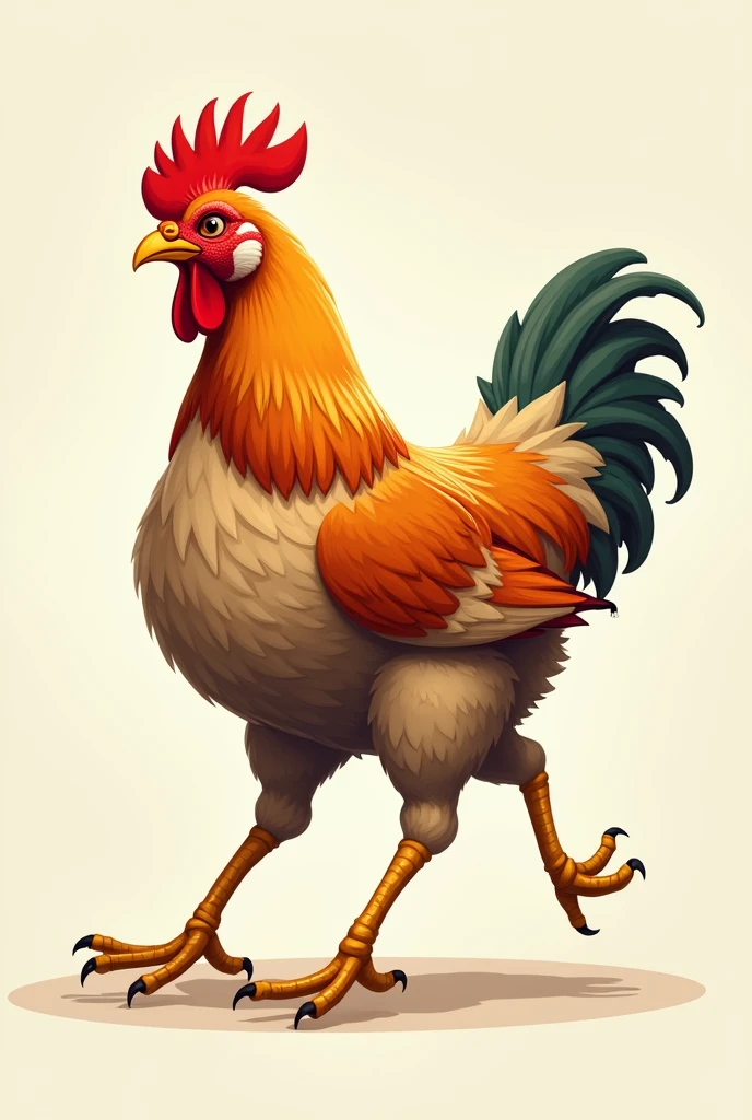 A chicken with 4 legs running