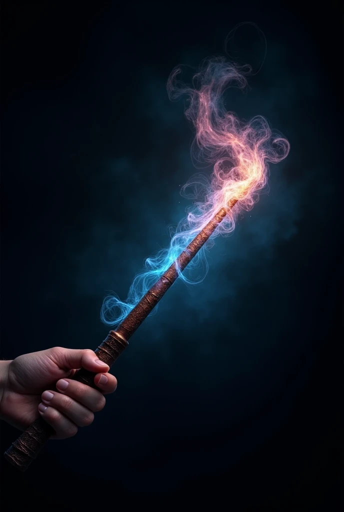 magic wand effect trail, effect only without character black background, cinematic lighting,