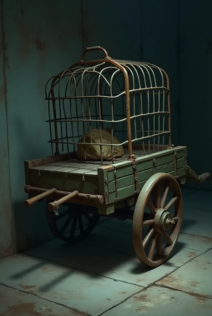 The Mysterious Cart
Image: The once-bright cart now looking worn and abandoned. The cage and the fluttering note are in focus.
Details: Shadows and a slightly dimmer color palette to introduce a sense of mystery and sadness.