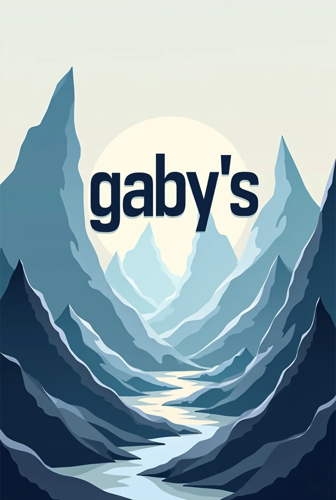 Logo exactly the word Gaby's with futuristic mountains