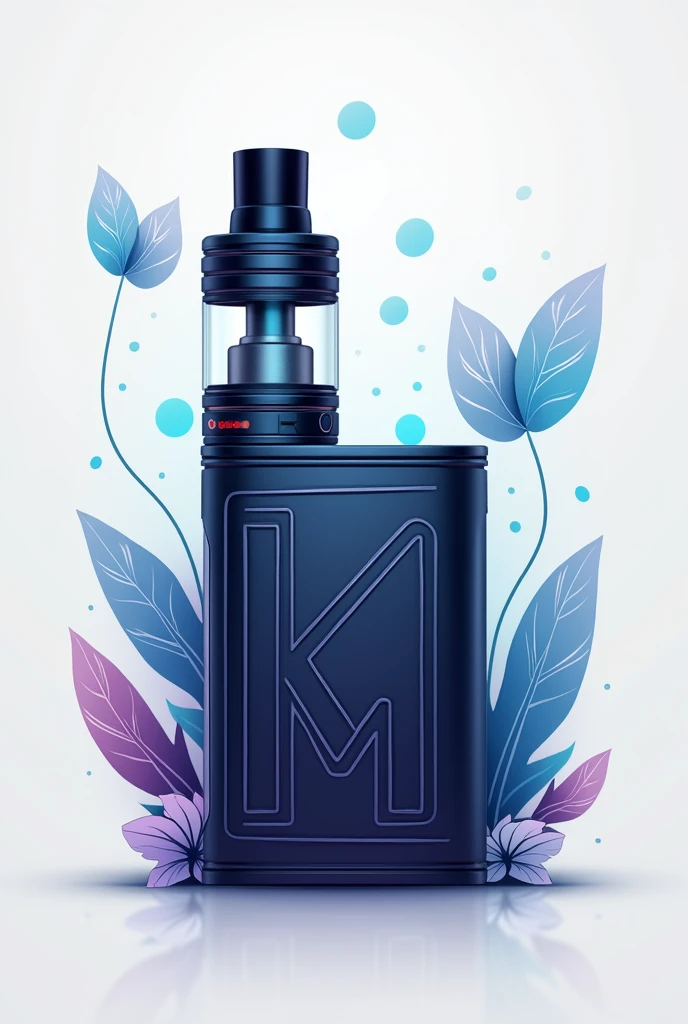 Make a logo containing vapes and KM initials