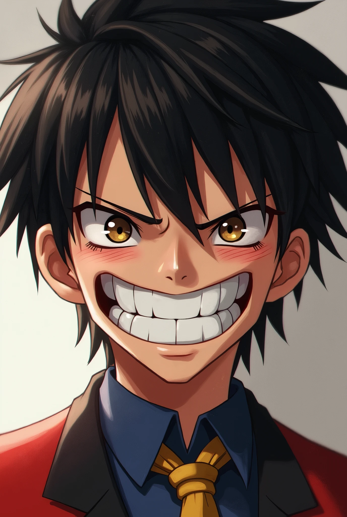 Kosuke,Slanted Eyes, Grin,