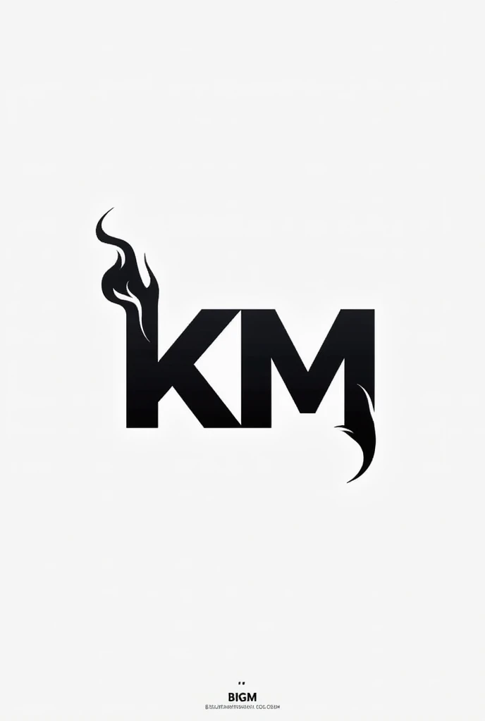 Make a logo containing vapes and KM initials, but let the initials be noticed