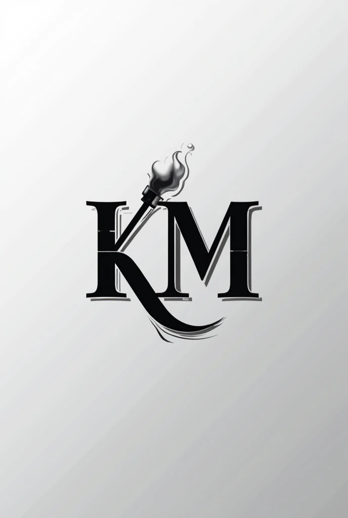 Make a logo containing vapes and KM initials, but let the initials be noticed