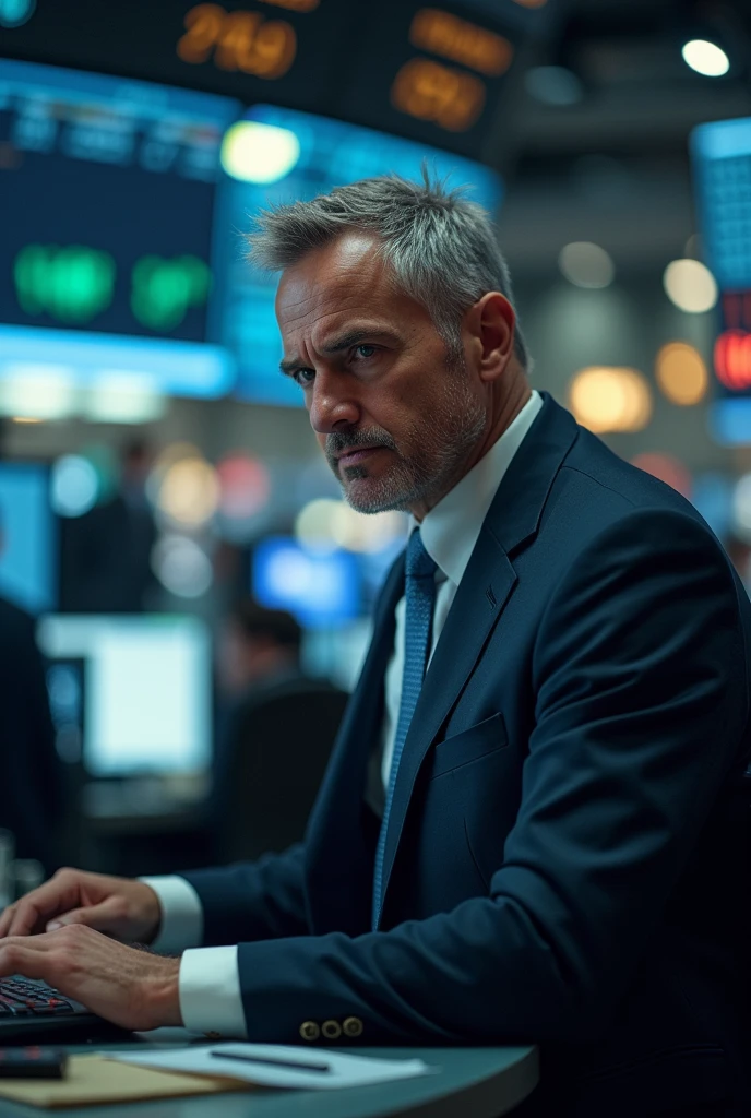 a man doing trading