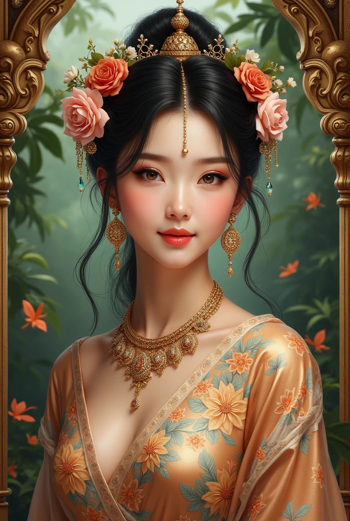 A Asian beautiful Thai traditional