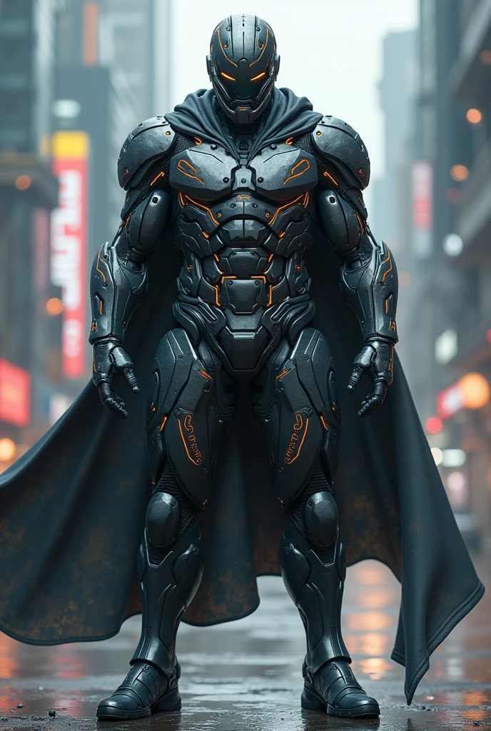 Design the character wearing a futuristic, high-tech battle suit. The suit could have glowing LED lines, camouflage patterns, and metallic armour plates to enhance the battle-ready look. You might also add a signature victory cape or insignia that symbolises their numerous victories in the game.