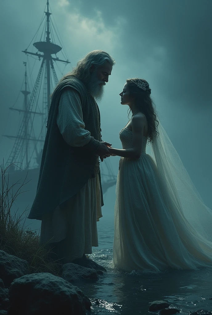 Hear the rime of the ancient mariner
See his eyes as he stops one of three
Mesmerizes of one of the wedding guests
Stay here and listen to the nightmares of the sea!
And the music plays on, as the bride passes by
Caught by his spell, and the mariner tells his tale
Driven south to the land of the snow and ice
To a place where nobody's been
Through the snow fog flies on the albatross
Hailed in God's name, hoping good luck it brings
And the ship sails on, back to the north
Through the fog and ice and the albatross follows on
The mariner kills the bird of good omen
His shipmates cry against what he's done
But when the fog clears, they justify him
And make themselves a part of the crime
Sailing on and on and north across the sea
Sailing on and on and north 'til all is calm
The albatross begins with its vengeance
A terrible curse, a thirst has begun
His shipmates blame bad luck on the mariner
About his neck, the dead bird is hung
And the curse goes on and on and on at sea
And the thirst goes on and on for them and me
Day after day, day after day
We stuck nor breath nor motion
As idle as a painted ship upon a painted ocean
Water, water, everywhere, and all the boards did shrink
Water, water, everywhere, not any drop to drink!
There!, calls the mariner
There comes a ship over the line
But how can she sail with no
Wind in her sails and no tide?
See, onward she comes
Onward she nears, out of the sun
See, she has no crew
She has no life; wait, but there's two!
Death, and she life in death
They throw their dice for the crew
She wins the mariner
And he belongs to her now
Then, crew one by one
They drop down dead, two hundred men
She, she, life in death
She lets him live, her chosen one
One after one, by the star dogged moon
Too quick for groan or sigh
Each turned his face, with a ghastly pang
And cursed me with his eye
Four times fifty living men
And I heard nor sigh nor groan
With heavy thump, a lifeless lump
They dropped down, one by one
The curse, it lives on in t