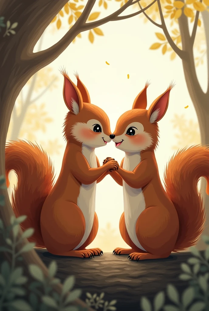 Cleanly drawn squrriels having sex