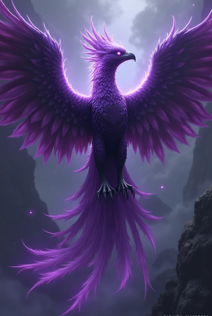 Make an image of a dark phoenix with purple eyes for the interclass champions cape