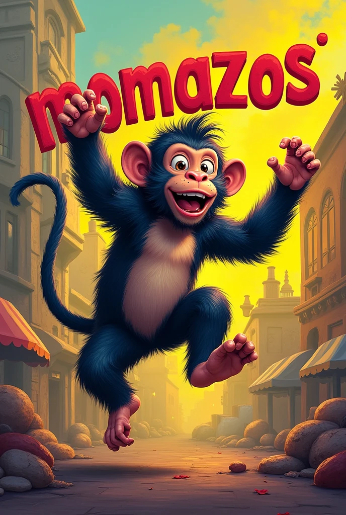 Monkey and below a large text that says Momazos Wiler