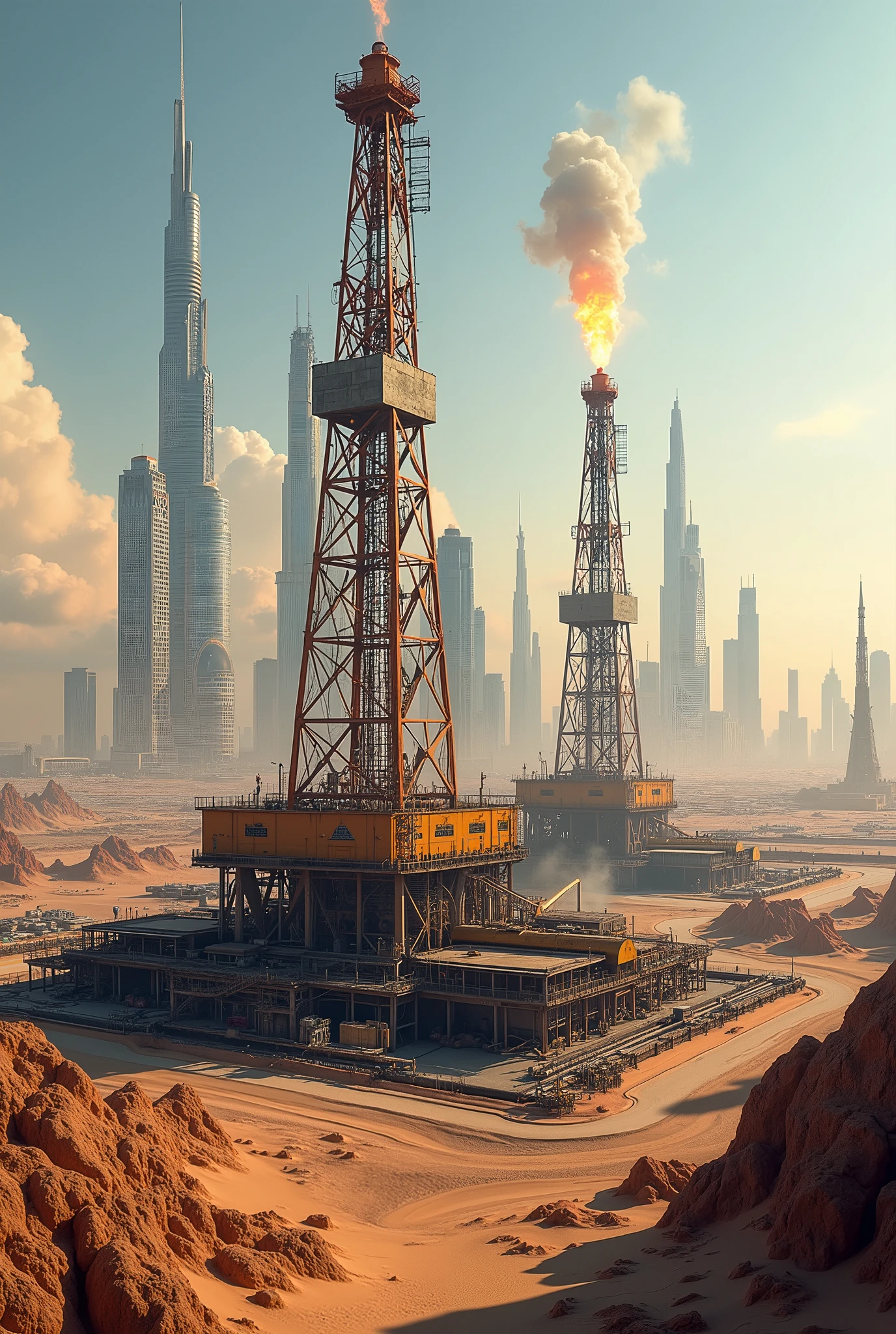 Oil field in dubai