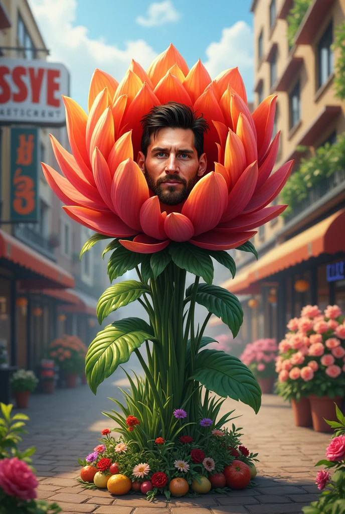 Messi as a flower businesses 