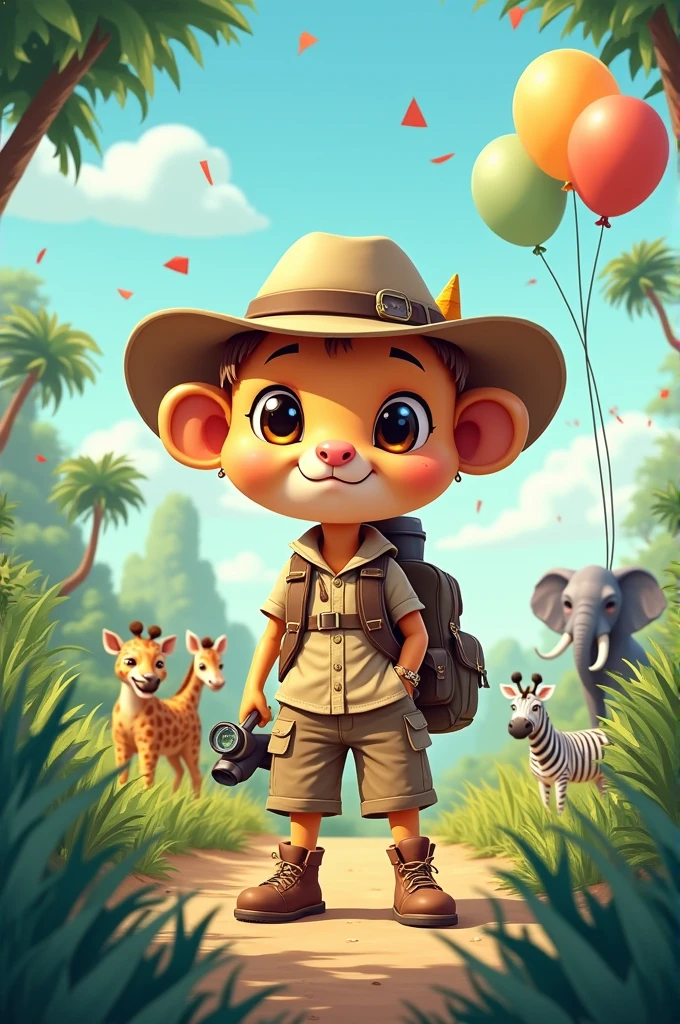 Letter T letter safari theme for birthday