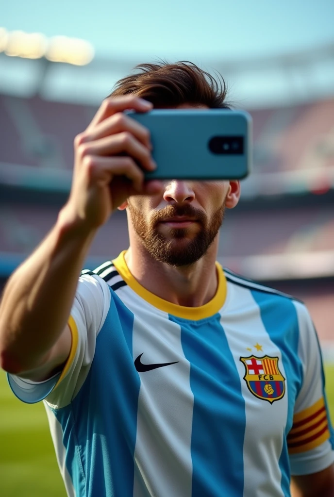 Messi is capturing another messi picture of