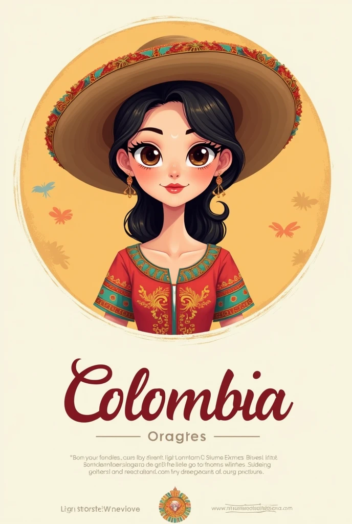 Make a circular image with an elegant female cartoon with a Colombian hat, It must have the phrase D&#39;consuelito , At the bottom include the phrase Artisanal Snacks and Contacts:0999009235-0987371698. The image must serve to advertise a product