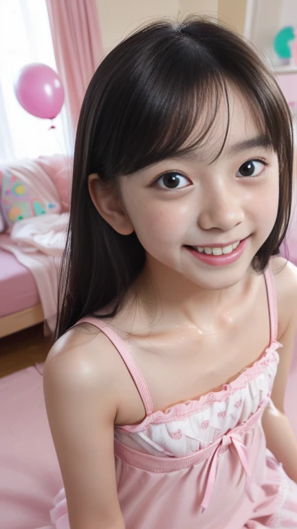 Soft tone photos, (((whole body)))、One Girl,japanese model girl,Side-by-side bangs,(Black tanned skin:1.1),pretty girl,Flat Chest, break (Cute and pop professional photos:1.3), (The nostalgic T-back is cute...:1.3), (in pretty girly colorful room, stuffed toy, balloon:1.3), break fun feeling,Cute feeling, (Dynamic pose:1.3),Dynamic Angle, (Talk to the next person:1.3), (Happy expression, Shining Eyes, smile:1.1), break (Absurd:1.3),8k,(Detailed Photos:1.5),(Detailed face and skin:1.3),(Ultra-high resolution:1.5),(Realistic:1.5),Symmetric, Clear Eyes,Well-groomed face,(Ray Tracing:1.3)
(Dynamic pose:1.3),Dynamic Angle,
(Talk to the next person:1.3),
(Happy expression, Shining Eyes, smile:1.1),
break,smile
(Absurd:1.3),8k,(Detailed Photos:1.5),(Detailed face and skin:1.3),(Ultra-high resolution:1.5),(Realistic:1.5),Symmetric, Clear Eyes,Well-groomed face,(Ray Tracing:1.3)