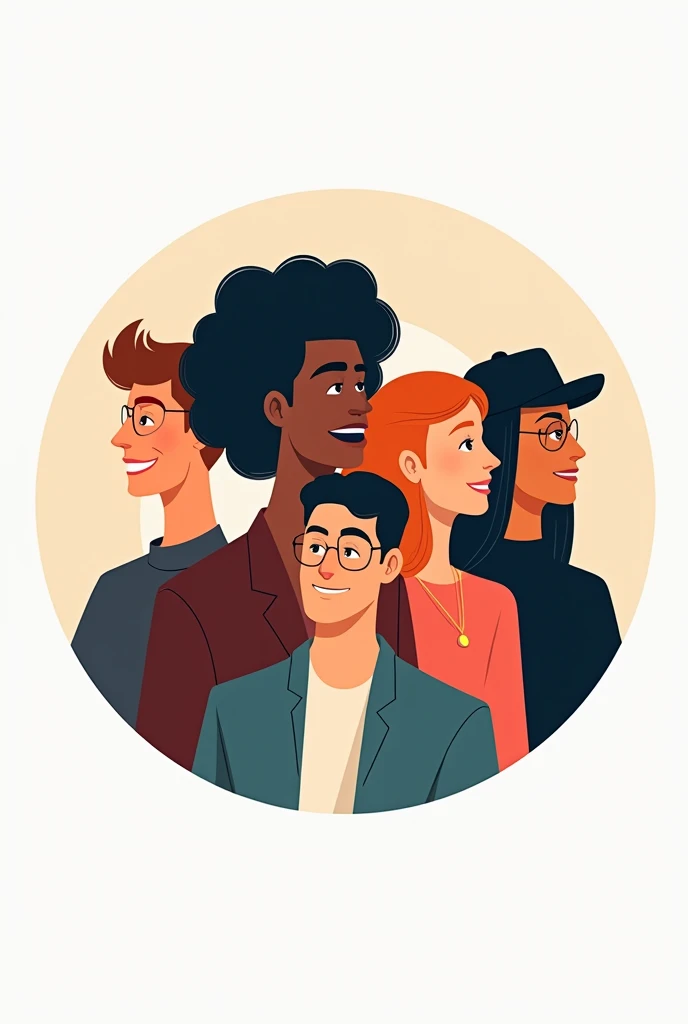 Create a logo of 5 members