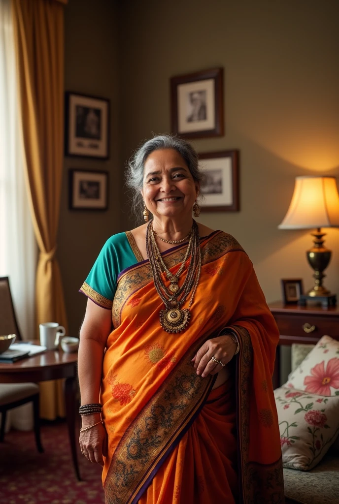 Indian aunty in hotel room