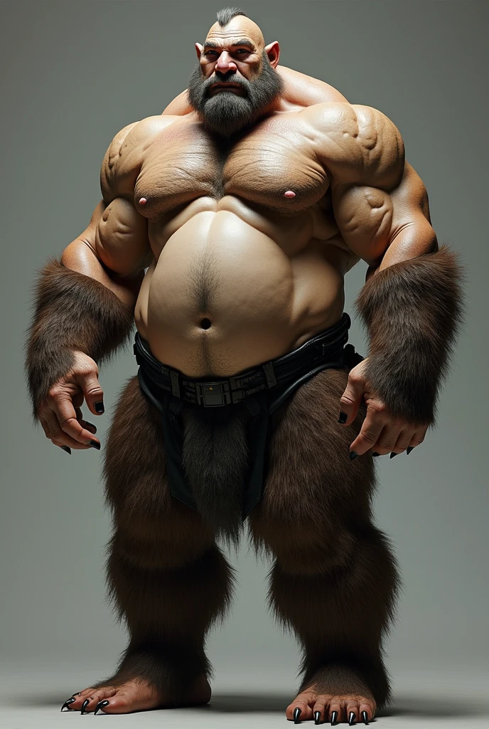 Alone, ORCBEAR, Male, muscle, intestinal muscle, big belly, calnçan, large, Male mature, old. Big plump pecs' giant bulge' fat bulge' blush' wet bulge in pants'