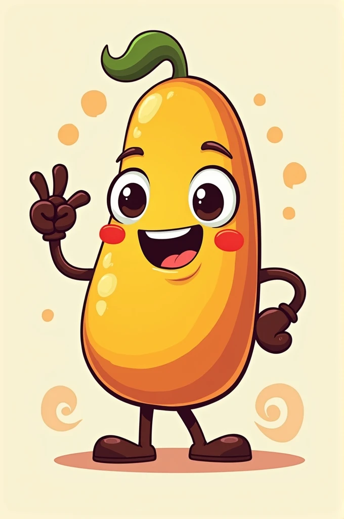Make a mascot ( a type of food ) to put on a t-shirt