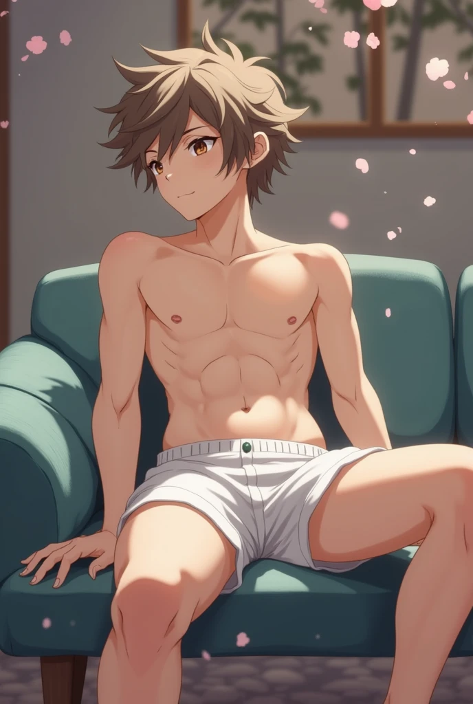 Shota boy with naked muscles in a soft style Shota boy with naked muscles in a soft style anime