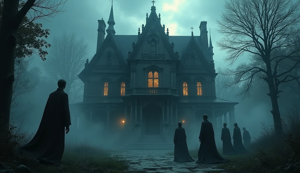 The mansion's name was 'Bhoot Bangla', and people's robes stood up as soon as they heard its name. There lived strange silence and dark shadow around the mansion, like the mansion holding secrets hidden within itself. with horror photo