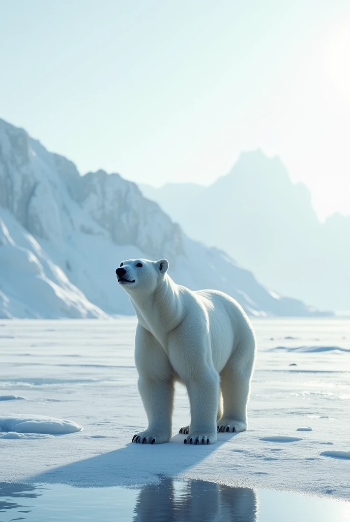 Polar bear on ice