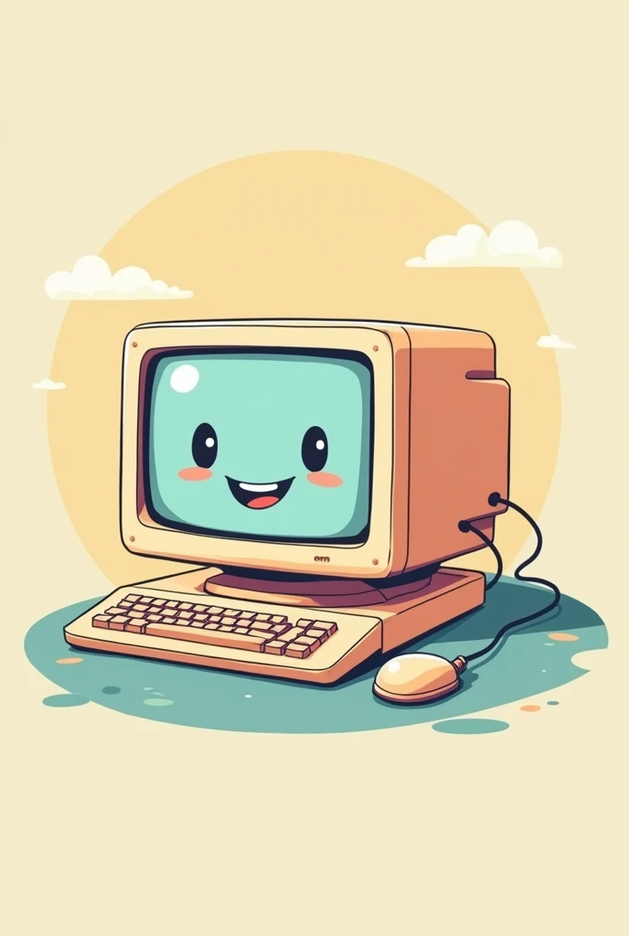 Make a t-shirt with a small design( a computer cartoon) In the right corner 