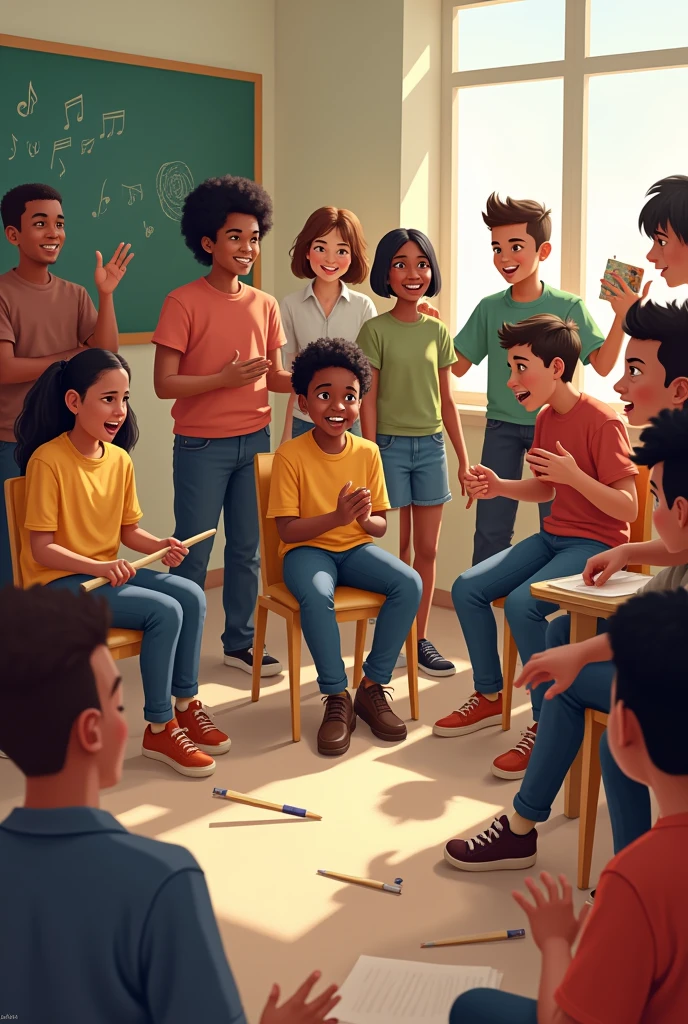 Students who do not have musical instruments