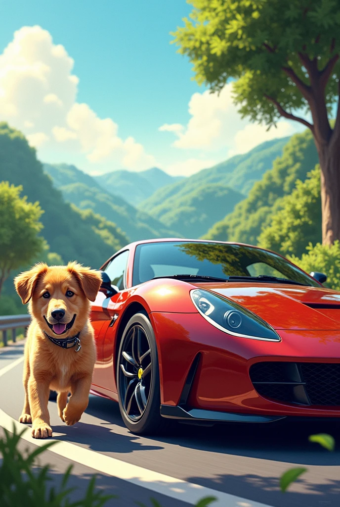 Car + dog