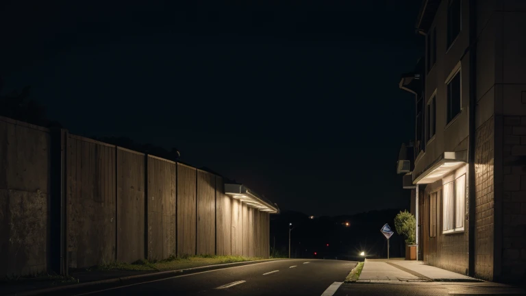 night street, smooth wall 