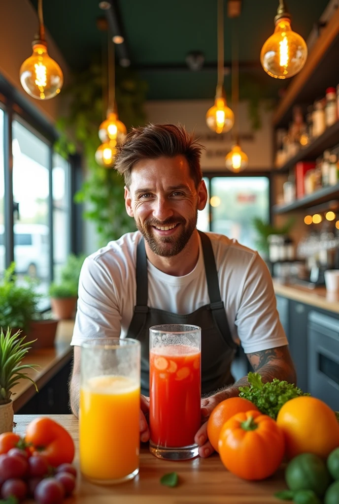 Messi has a juices restront