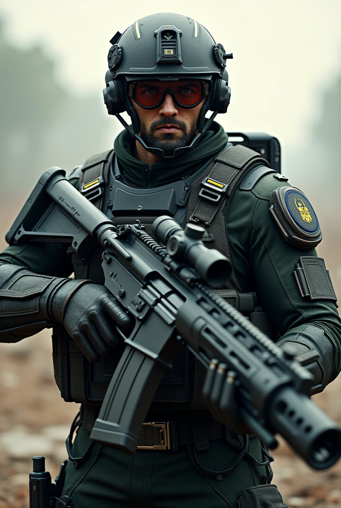 Para SF of Indian Army with a heavy Rifle and should be looking like Indian Army