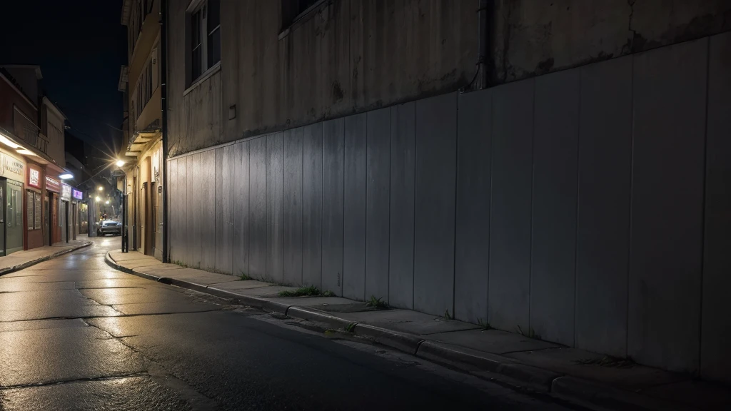night street, smooth wall