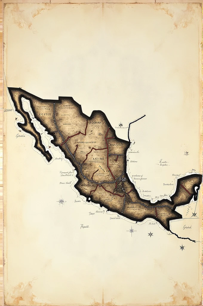A map of earthquakes in Mexico that looks like it was hand-made