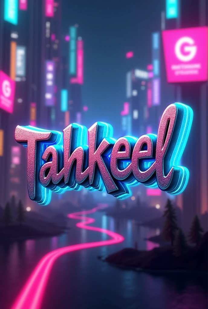 TAHKEEL is name 3d text convert at gaming zone 
