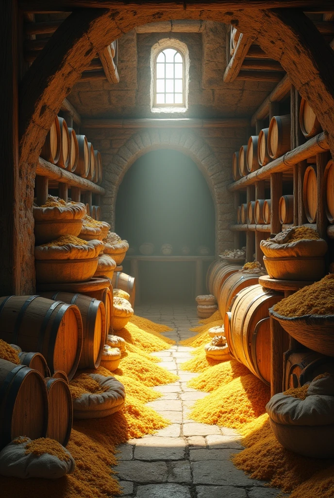 Cellar full of yeast and sugar


