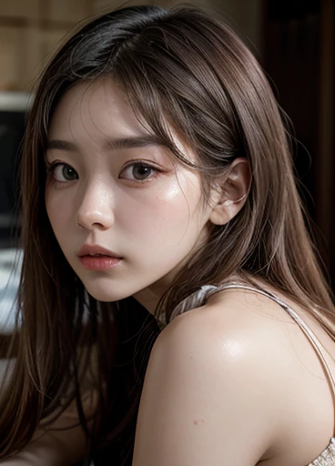 Best Quality, Jisoo, 1 girl, Alone, by the wide, by rubio, Upper part of the body, Pretty lips, fluffy lips, realist